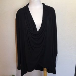 Lane Bryant Criss Drape Long Sleeve Blouse 22/24W
